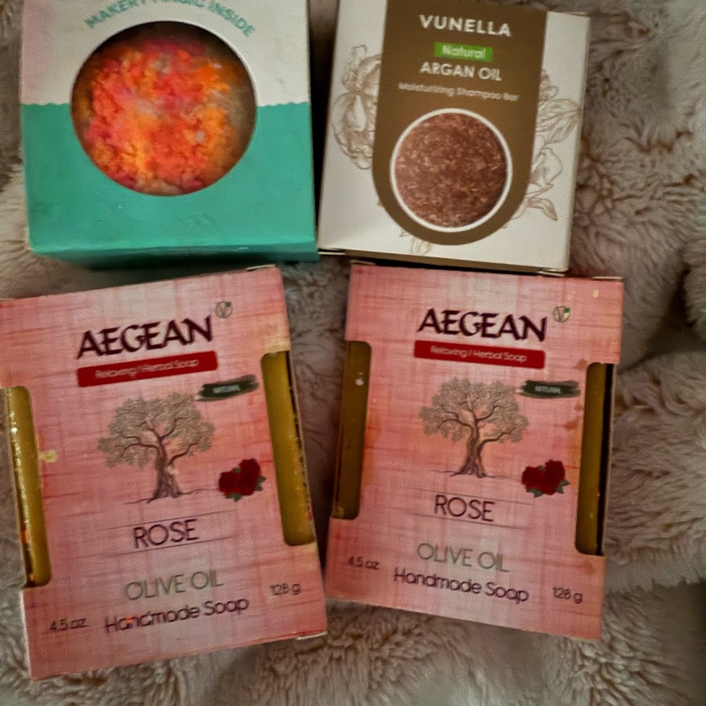 Aegean Rose Olive Oil Handmade Soap Set